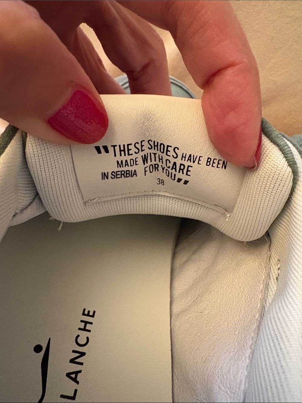 NWT VOILE BLANCHE PARIS Race Sneaker in Sage-Off White - Picture 10 of 14